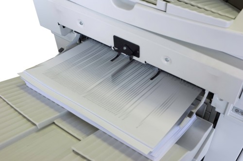 Printer with paper