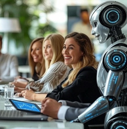AI robot i möte